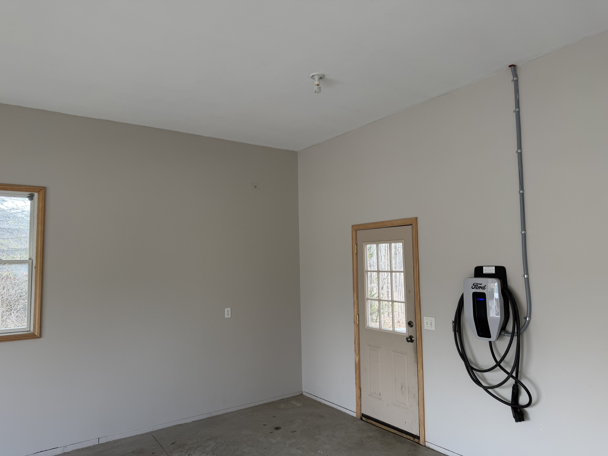 EV charger in garage