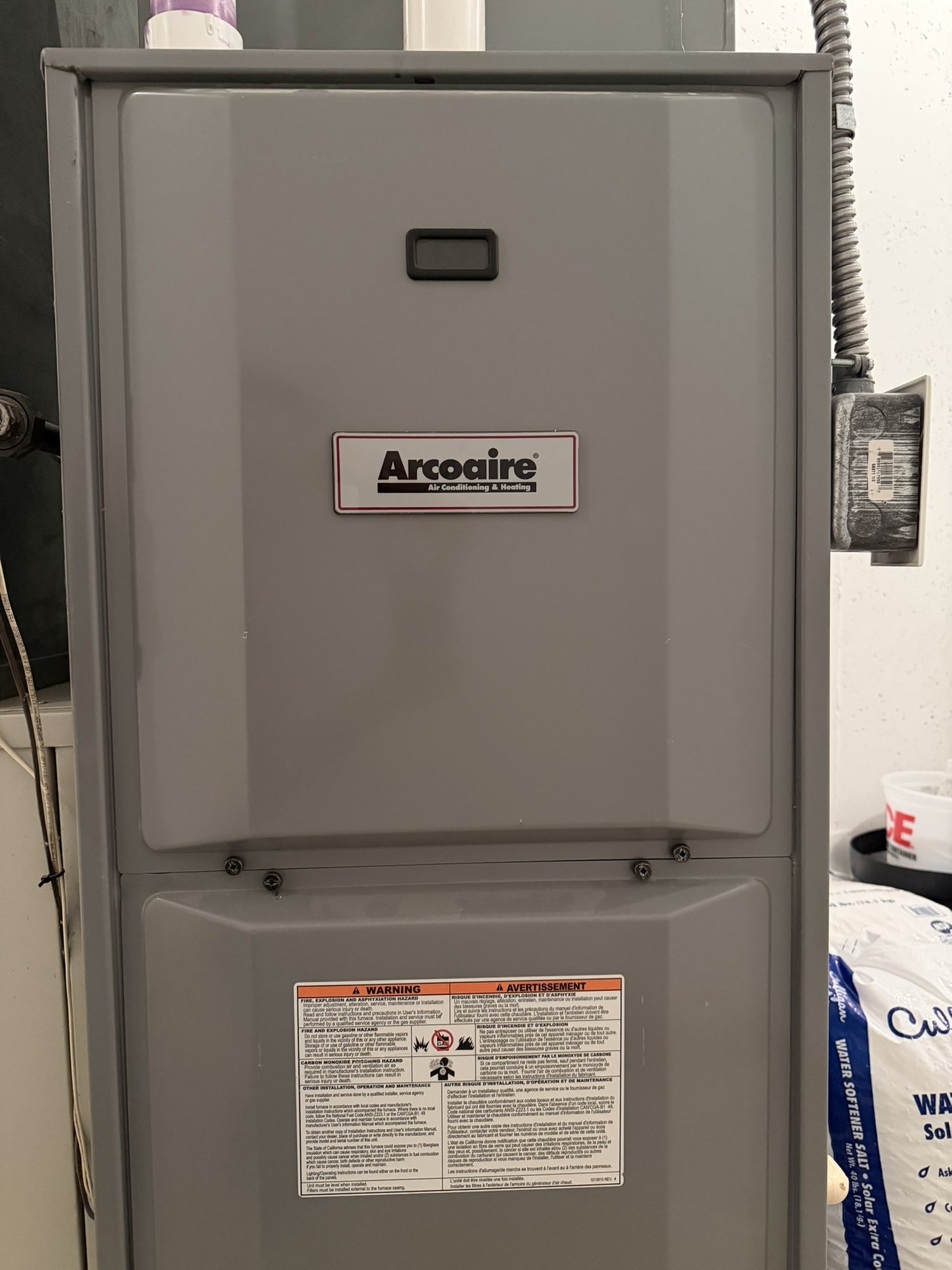 Arcoaire furnace — forced-air heating & central A/C
