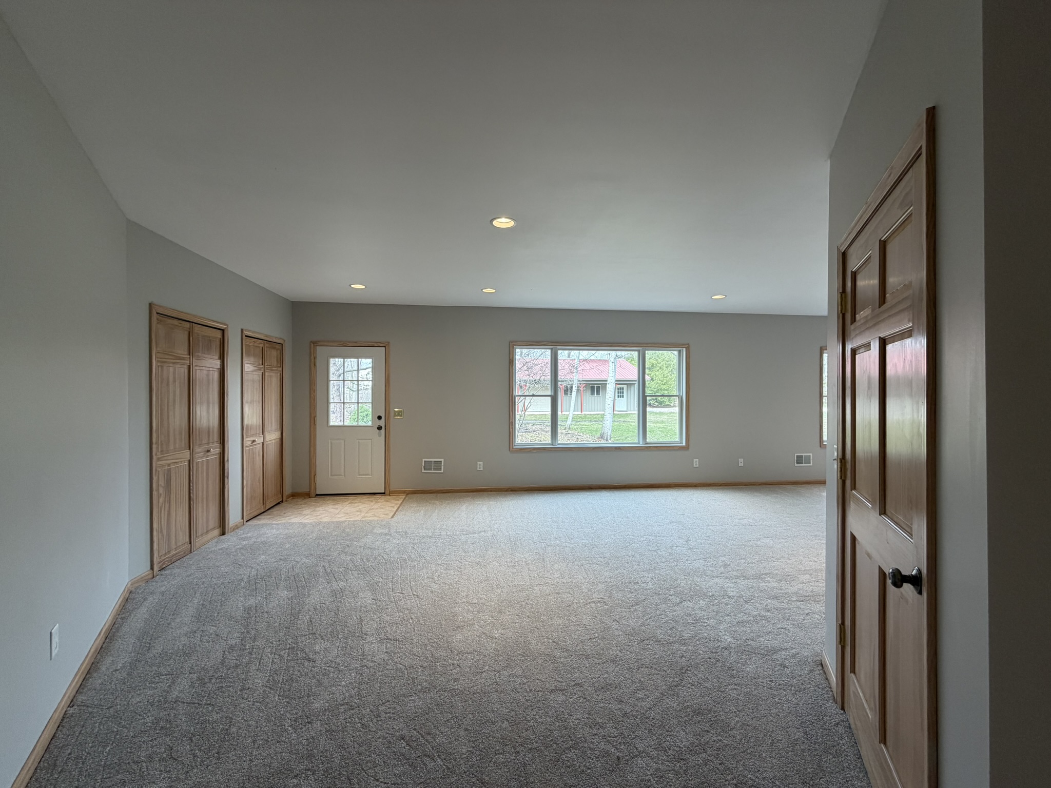 Lower level — living area with walkout door